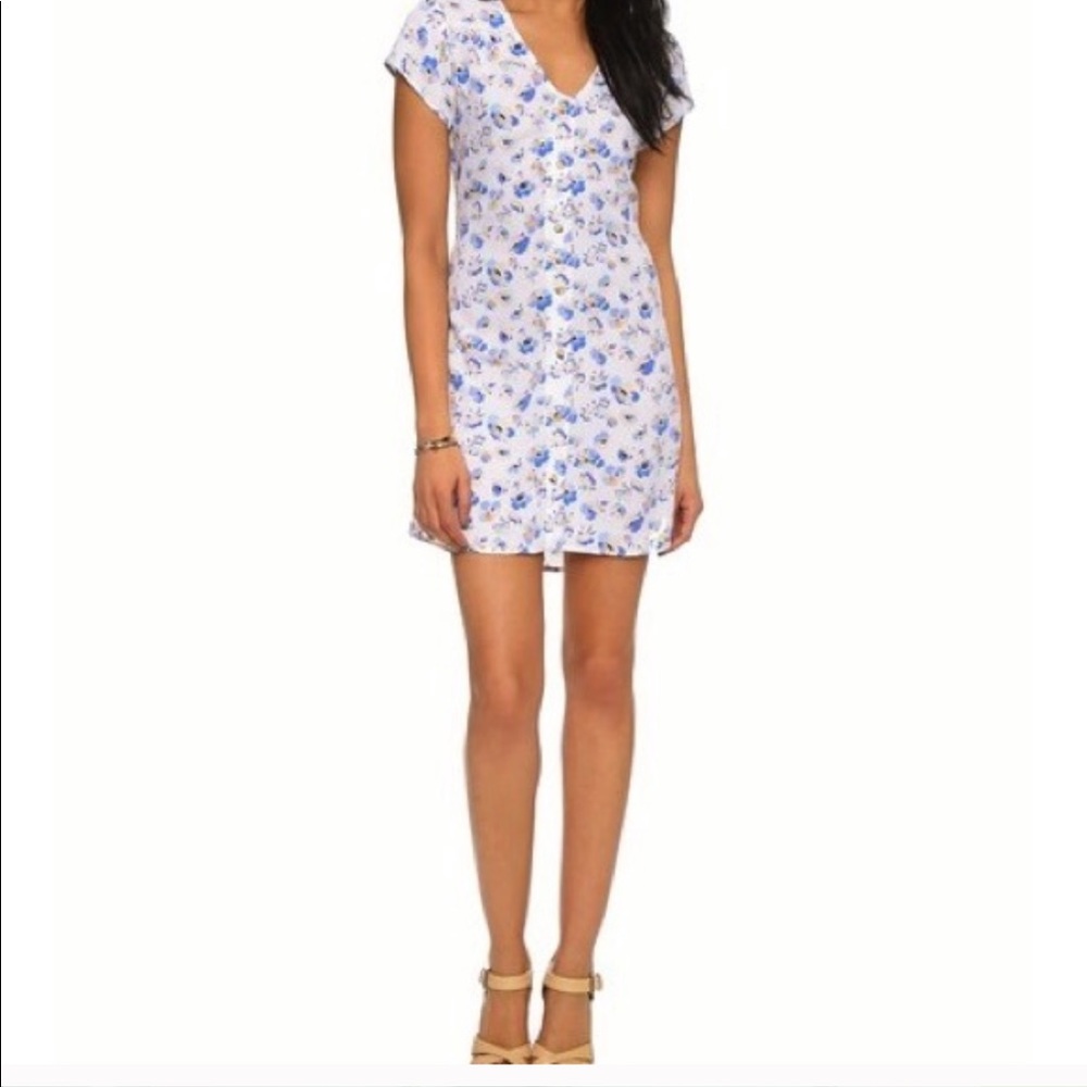 Wayf floral mini dress with back cut out (L)